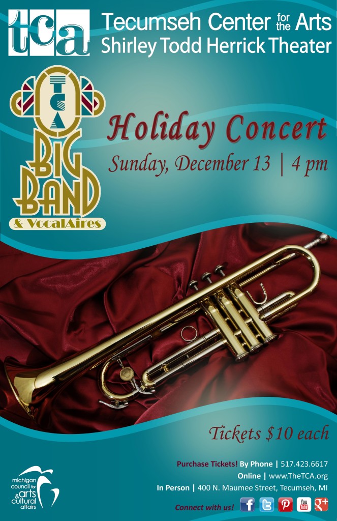 TCA Big Band VocalAires Holiday Concert Poster